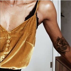 NWOT Madewell Button Down Velvet Camisole